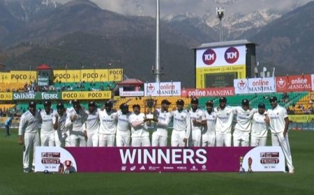 टीम इंडिया ने रचा इतिहास: धर्मशाला में इंग्लैंड को पारी और 64 रनों से दी शिकस्त 