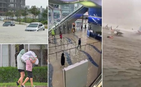 रेगिस्तान में बाढ़, दुबई हुआ जलमग्न