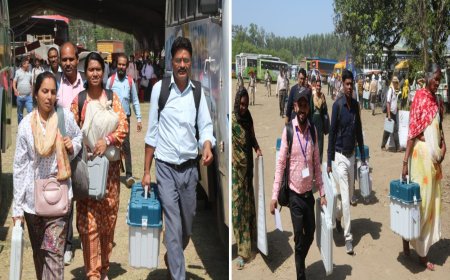 वोटिंग कल, पोलिंग के लिये चुनाव के सिपाही रवाना