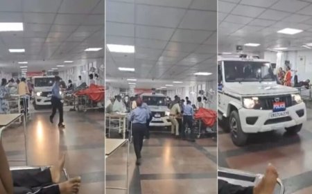 ऋषिकेश AIIMS के इमरजेंसी वार्ड में घुसी पुलिस की कार 