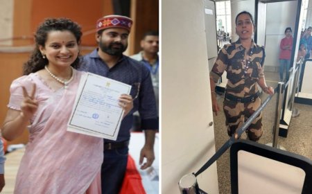 चंडीगढ़ एयरपोर्ट पर सीआईएसएफ जवान ने कंगना रनौत को मारा थप्पड