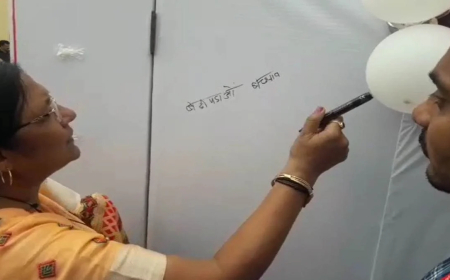 दुर्भाग्यपूर्ण...बेटी बचाओ बेटी पढ़ाओ का नारा भी नहीं लिख पाईं मंत्री सावित्री ठाकुर