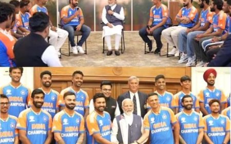 टी-20 विश्व कप लेकर लौटी टीम इंडिया का भव्य स्वागत, पीएम मोदी से की मुलाकात 