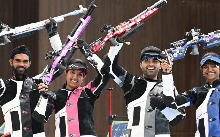 शूटिंग के 10 मीटर एयर राइफल में भारतीय चुनौती खत्म, संदीप सिंह-इलावेनिल वालारिवन और अर्जुन बबूता-रमिता जिंदल हुए बाहर