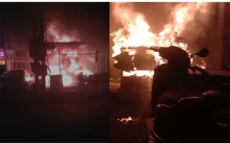 आग के शोलों में तब्दील हुई दुकान,शहपुरा भिटौनी की घटना,लाखों का माल स्वाहा