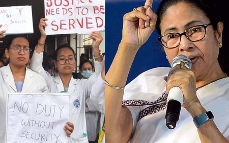 डॉक्टरों से मिलने स्वास्थ्य विभाग पहुंची मुख्यमंत्री ममता बनर्जी