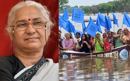 एमपी बड़वानीः गांवों में घुसा बांध का पानी,मेधा पाटकर का जल सत्याग्रह, पुनर्वास की मांग तेज
