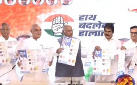 हरियाणा चुनाव: कांग्रेस का संकल्प पत्र जारी, 25 लाख तक का इलाज और 300 यूनिट बिजली फ्री देने का वादा