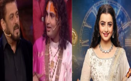 कथावाचक अनिरुद्धाचार्य और दमोह की चाहत पांडे ने बिग बॉस 18 में की शिरकत 