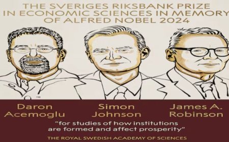 अर्थिक क्षेत्र में योगदान के लिए डारोन ऐसमोग्लू, साइमन जॉनसन और जेम्स ए. रॉबिन्सन को नोबेल