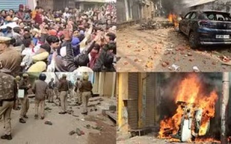 UP के संभल बवाल,जामा मस्जिद सर्वे को पहुंची टीम पर हजारों की भीड़ ने बोला हमला