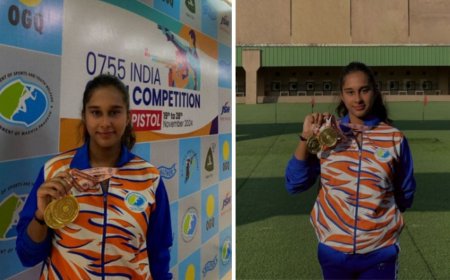 आर्या ने जीता 755 वे इंडिया ओपन राइफल और पिस्टल इवेंट में गोल्ड मेडल
