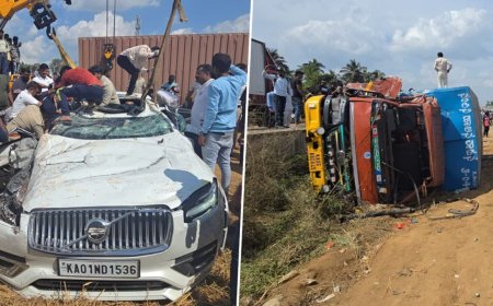 बंगलूरू सड़क हादसा:एक कार बचाने के टक्कर में दूसरी से टक्कर