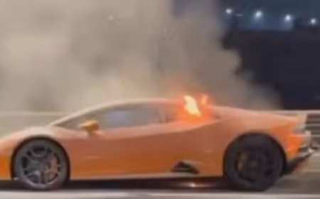 8.89 करोड़ की लग्जरी  कार में लगी आग