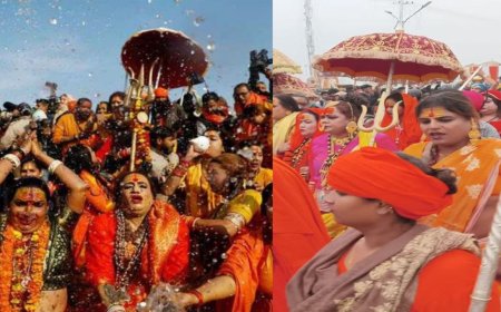 महाकुंभ में किन्नर अखाड़े ने किया अमृत स्नान