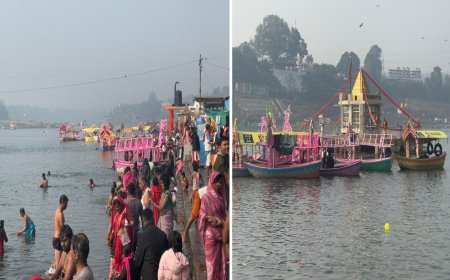 मकर संक्रांति:नर्मदा तट पर उमड़ा श्रद्धालुओं का सैलाब