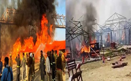 महाकुंभ में फिर लगी आग, सेक्टर-18 के पास घटना, 22 टेंट जलकर खाक