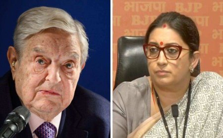 क्रांग्रेस बीजेपी में फिर छिड़ी जंग, स्मृति ईरानी को कह दिया जॉर्ज सोरोस का असली एजेंट