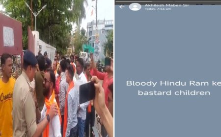 जबलपुर के जॉय स्कूल में तोड़फोड़, स्कूल संचालक ने व्हाट्सएप स्टेटस पर लिखी विवादास्पद बात