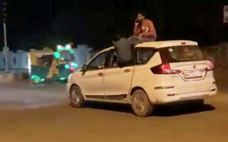 एक बार फिर सोशल मीडिया पर लाइक्स के लिए खतरनाक स्टंट करते नजर आए युवा