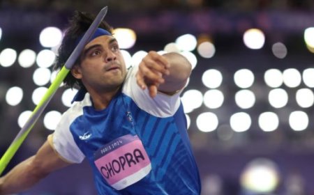 ओलंपिक पदक विजेता नीरज चोपड़ा का पॉट इनविटेशनल ट्रैक में शानदार प्रदर्शन 