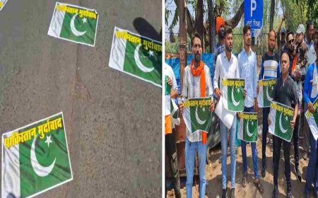 गुस्सा इतना कि सड़क पर चिपका दिए पाकिस्तान के झंडे, पैरों से कुचल रहे लोग