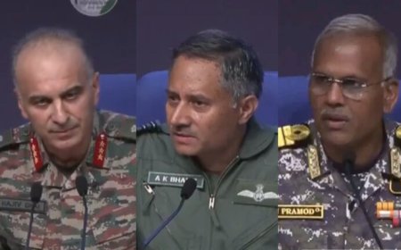 ऑपरेशन सिंदूर के बारे में भारतीय सेना के तीनों फोर्सेज ने कि प्रेस कॉन्फ्रेंस