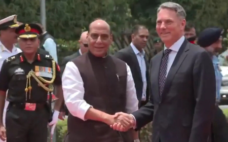 भारत पहुंचे ऑस्ट्रेलिया के उप-प्रधानमंत्री और रक्षा मंत्री रिचर्ड मार्लेस