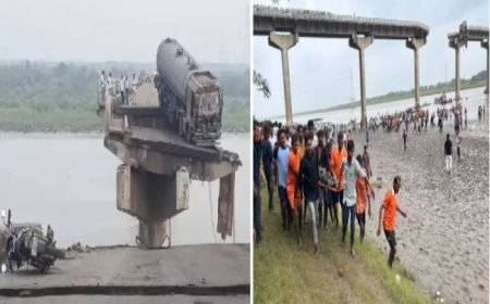 गुजरात: वडोदरा जिले में ढहा पुल, 10 की मौत, कईयों का रेस्क्यू